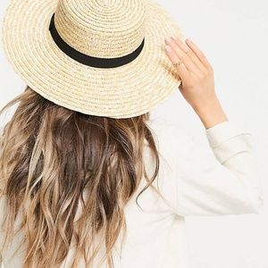 ASOS Boho Straw Boater Hat
